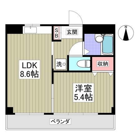 竹林マンションⅡの物件間取画像